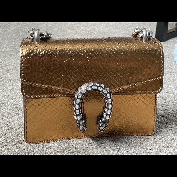 Gucci Dionysus GG Supreme Mini Gold Python - Picture 3 of 10
